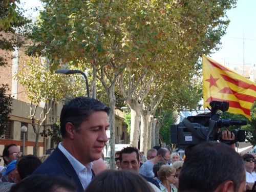 Fotografia on es veu l'alcalde de Badalona a la Diada Nacional de Catalunya 2011